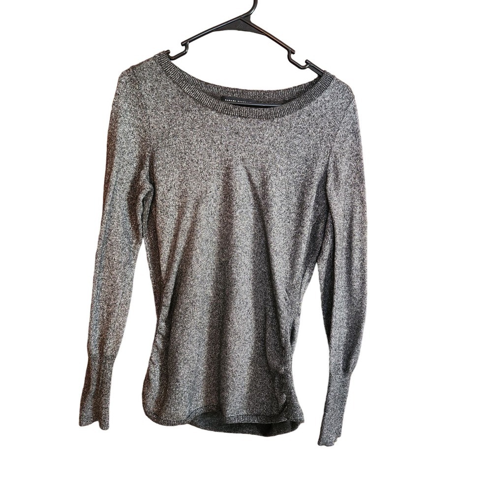 Banana Republic Womens Long Sleeve Grey Sparkle Light Sweater Size M